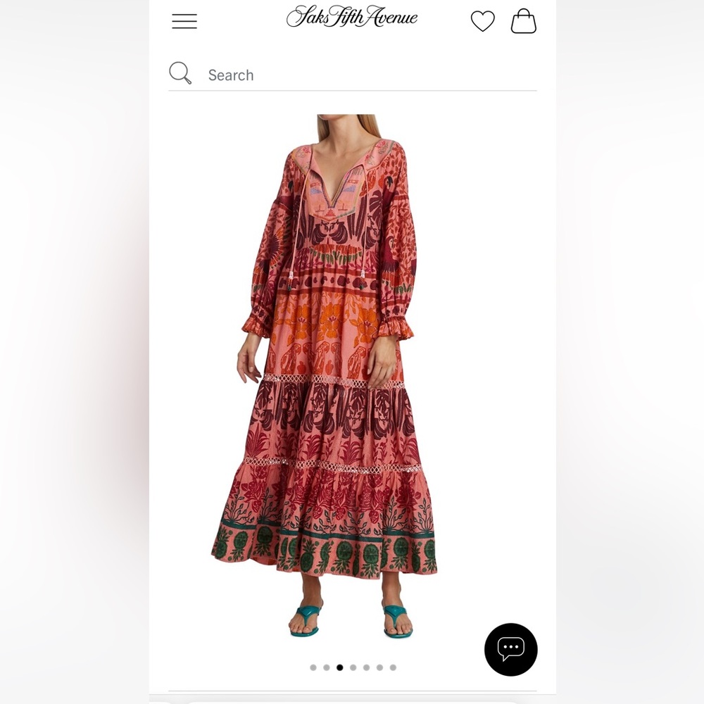 Farm Rio Ainika Print Macaws Maxi Dress NWT